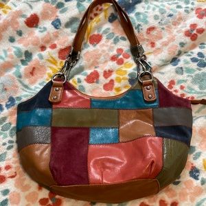 NWT THE SAK MULTI PATCH BOHO BAG